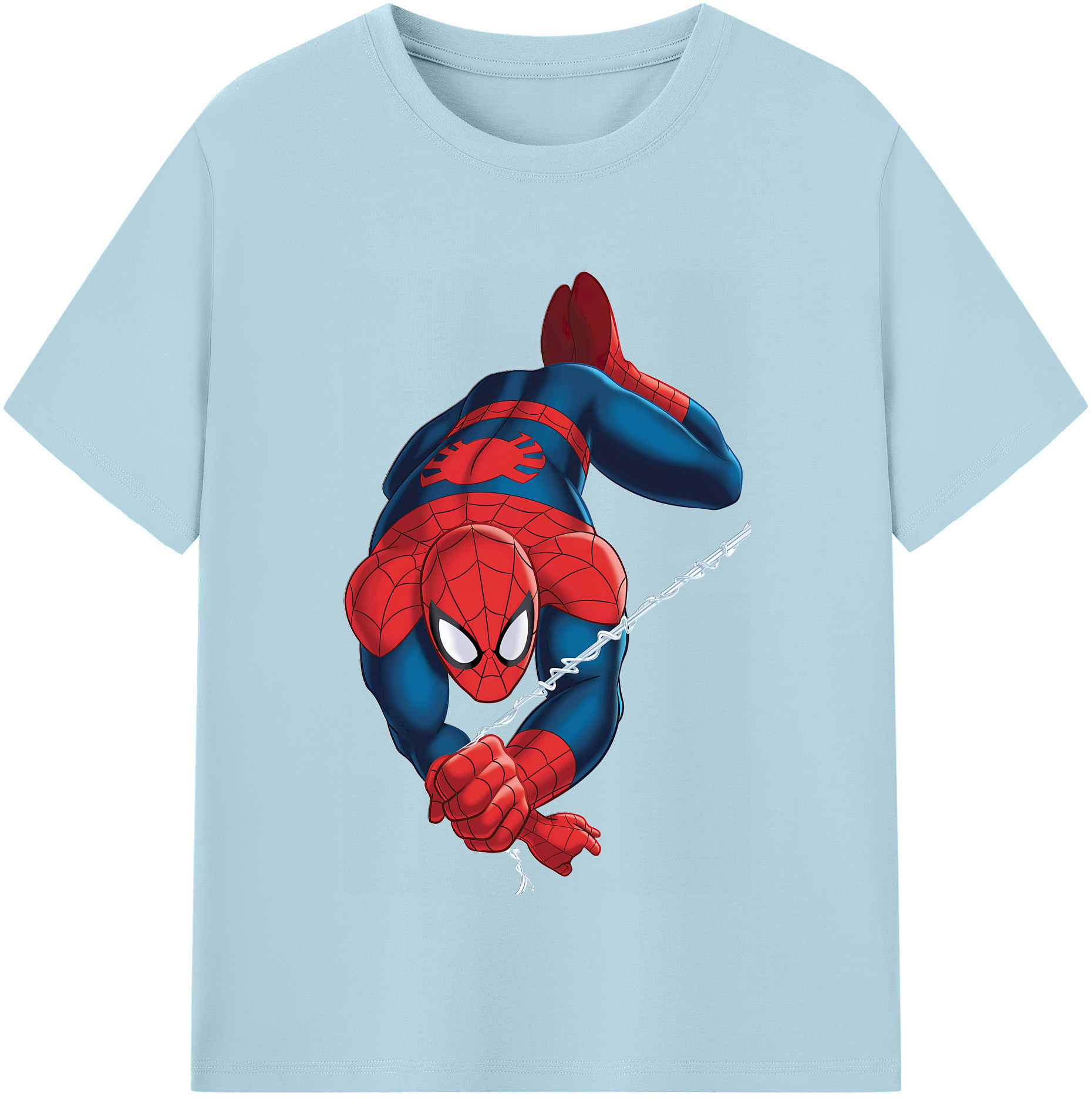 （画像用） Spider Man スパイダーマン 綿100％半袖Tシャツ（フロントプリント）